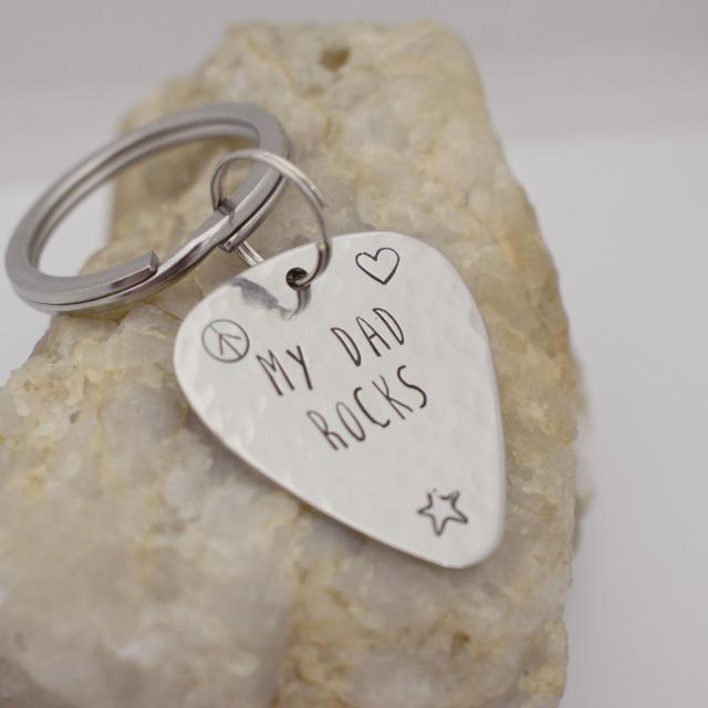 My Dad Rocks guitar Pick keychain.jpg